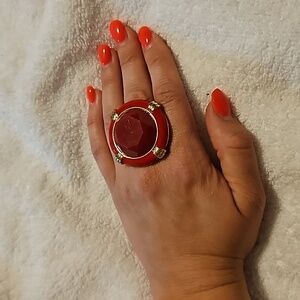 #0078 Vintage Stretchy costume Red ring
